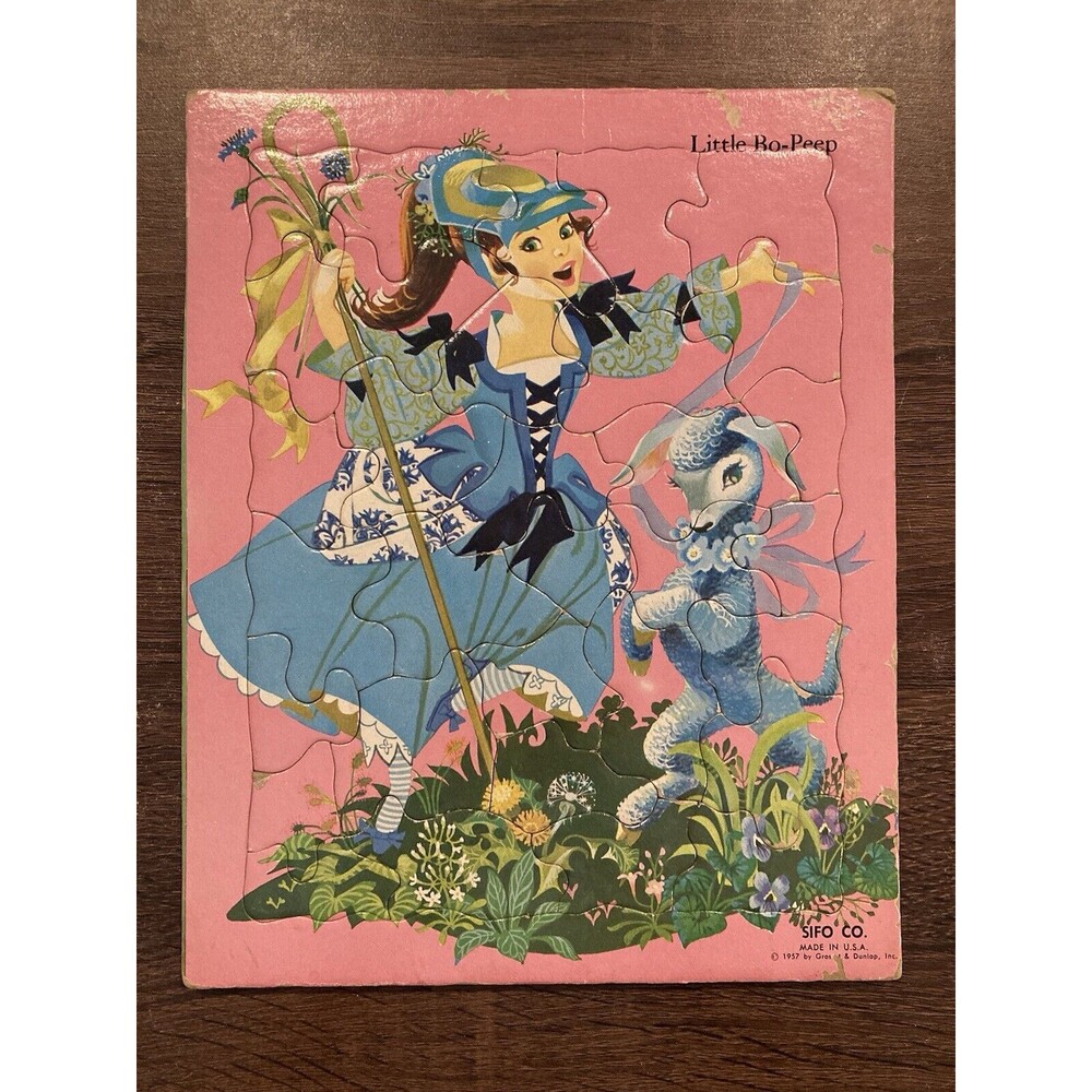 1957 SIFO Co Grosset & Dunlap Little Bo-Peep Puzzle - RARE - VINTAGE